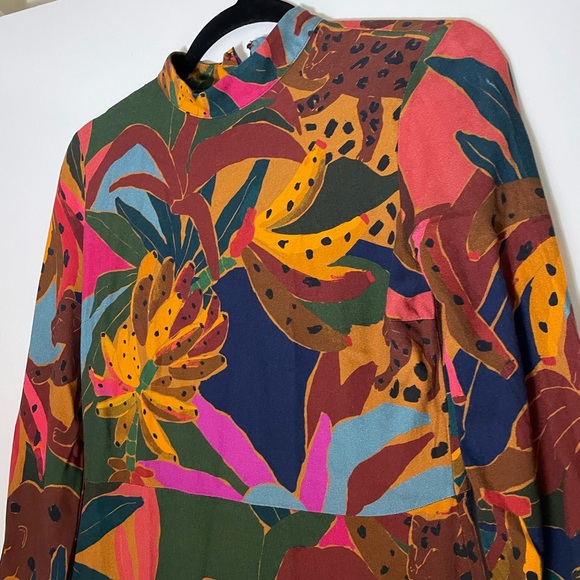 Leopards Jungle High Neck Midi Dress - Picture 9 of 15